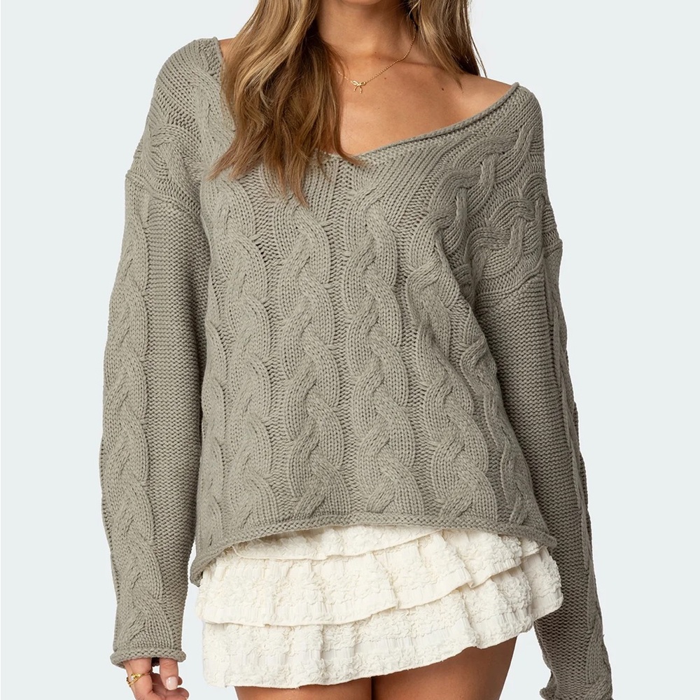 Oversized Cable Knit Sweater